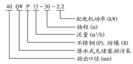 不銹鋼潛水泵型號意義