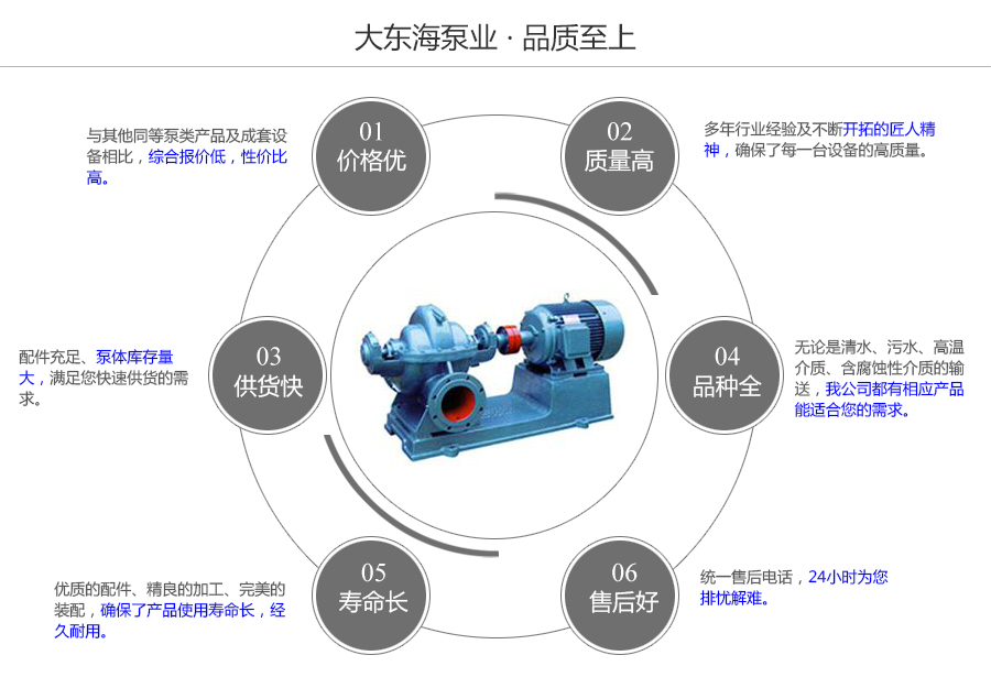 大東海泵業雙吸清水泵質量保證圖